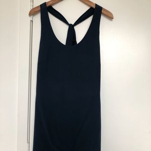 JCrew navy blue racer back dress